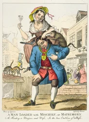 Een Man Beladen met Onheil, of Huwelijk, ca.1766